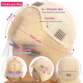 Bangxunk blonde bob wig back view with smooth nape line