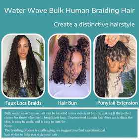 Bangxunk Water Wave bulk hair, quick styling ideas for boho knots and braids.