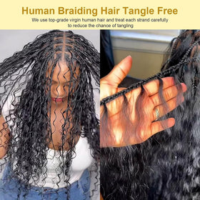 Bangxunk Water Wave bulk hair, Brazilian virgin quality, authentic texture for natural braids.