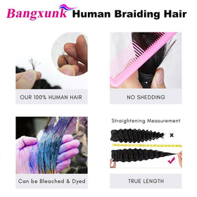 Bangxunk wedding-ready bulk hair for elegant boho braids and photogenic occasions.