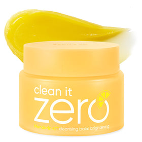 BANILA CO Clean It Zero Brightening balm jar close-up for radiant skin.