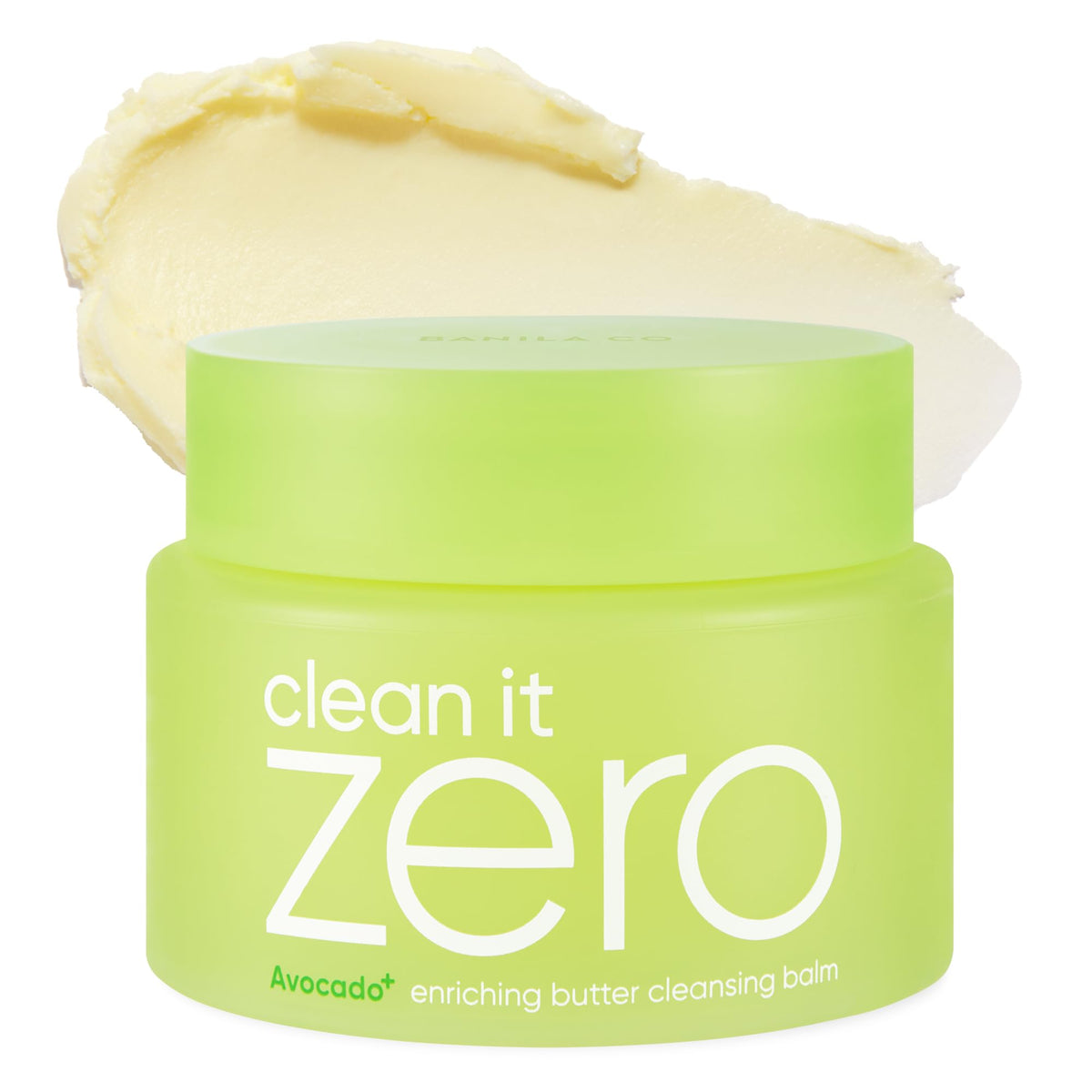 Banila Co Clean It Zero Enriching Butter Cleansing Balm in a jar showing its rich texture for gentle cleansing