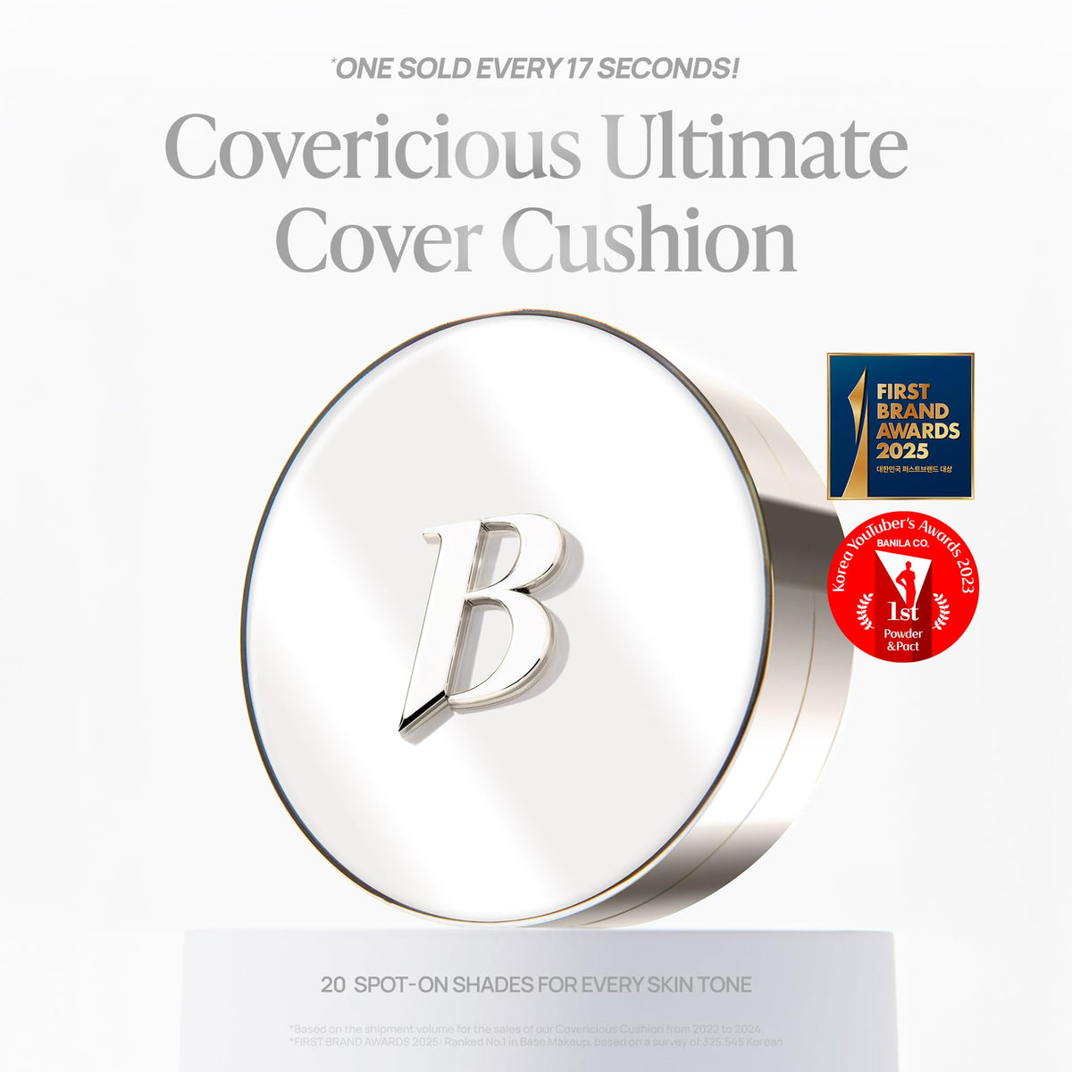 BANILA CO Covericious Ultimate Cushion shows 100HR wear and transfer resistance.