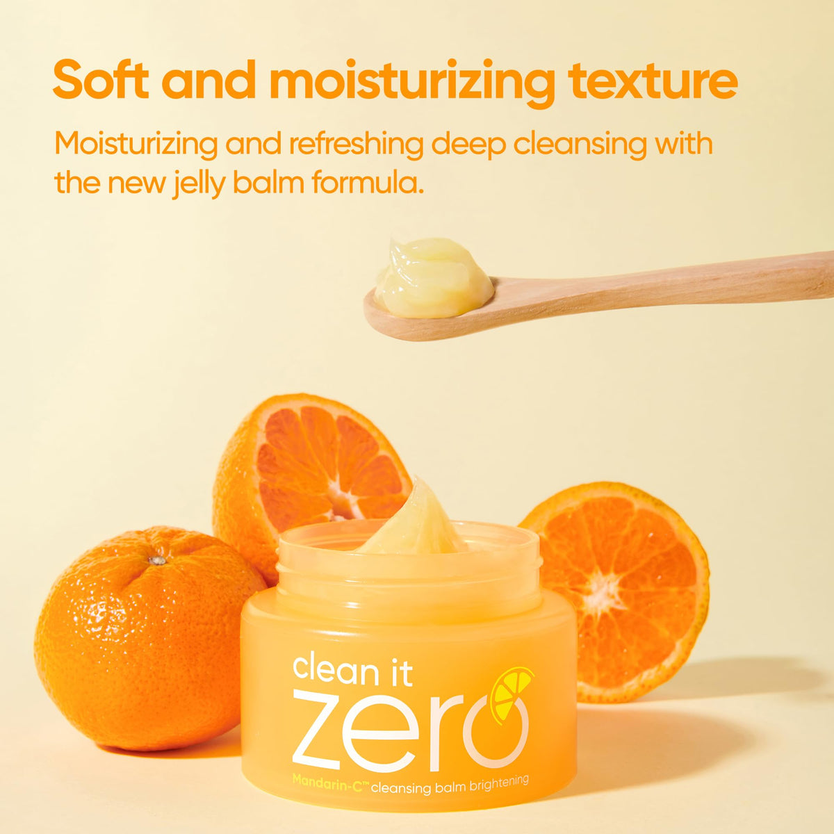 BANILA CO Mandarin-C brightening ingredients with Vitamin C and citrus support even-toned skin.