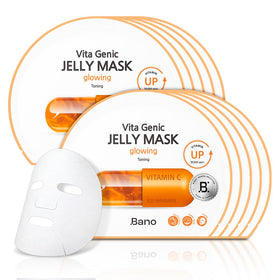 Bano Vita Genic jelly mask packaging, fragrance-free option for sensitive skin.