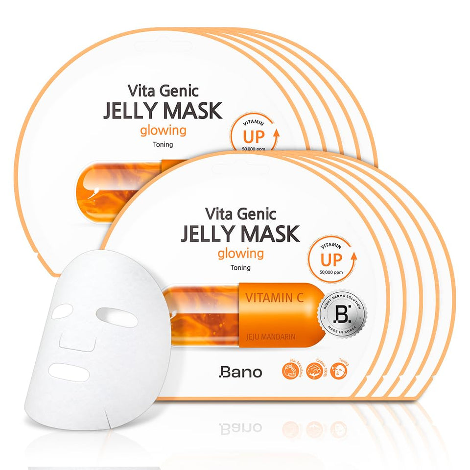 Bano Vita Genic jelly mask packaging, fragrance-free option for sensitive skin.