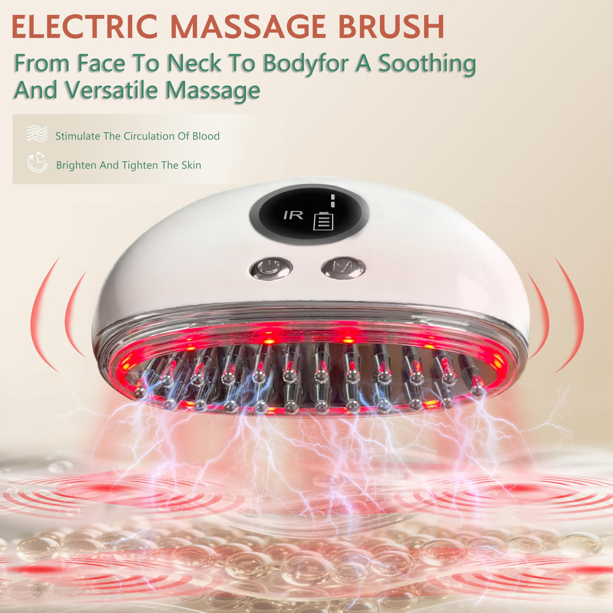 BanVall device with LED therapy lights illuminated during use.
