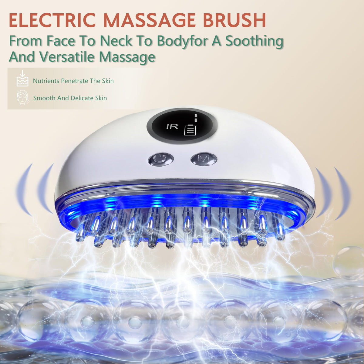 BanVall microcurrent mode activated for subtle skin toning.