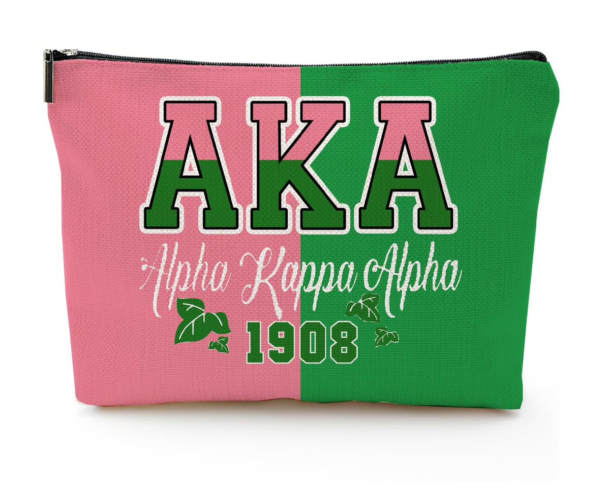 Baobeily sorority pink-green letters pouch adds playful sisterhood style