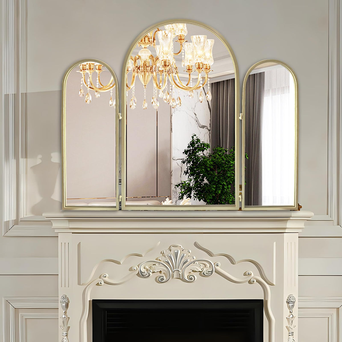 BAODANFU ornate gold frame adds vintage-modern charm to spaces
