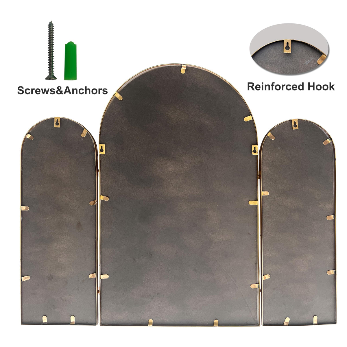 BAODANFU heavy-duty iron frame provides sturdy support