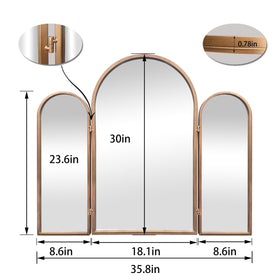BAODANFU vintage gold frame detail on arch mirror