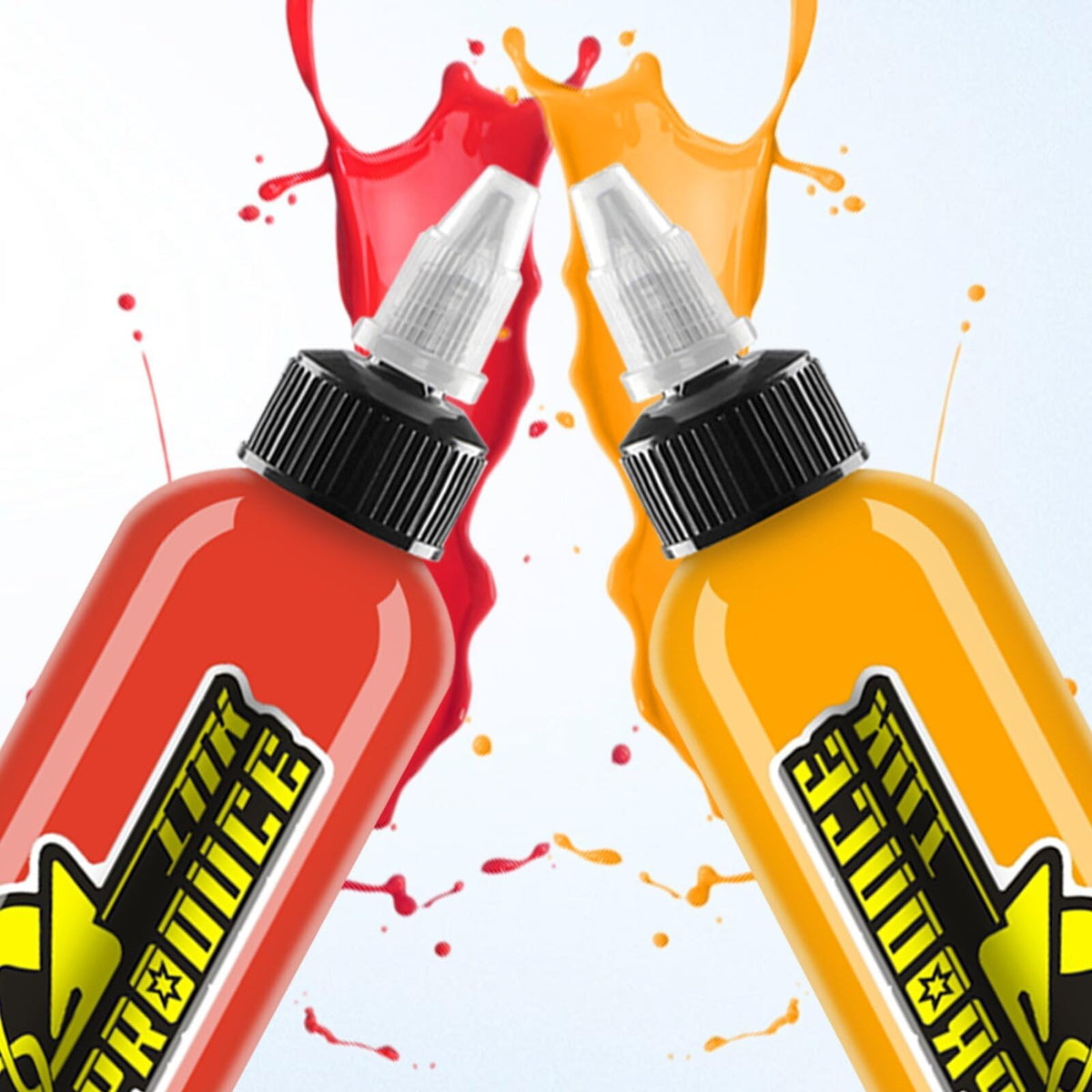 Bottles aligned to showcase 14-color system and organization