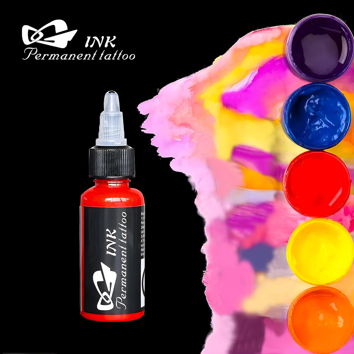 BAODELI tattoo kit used on skin for vibrant body art.