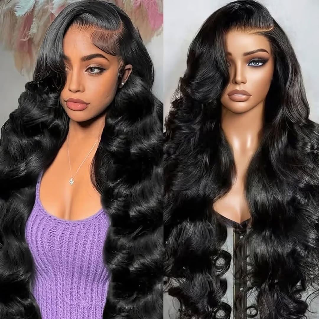 Baoliyer 30-inch body wave lace front wig shows full length with natural movement for versatile styling