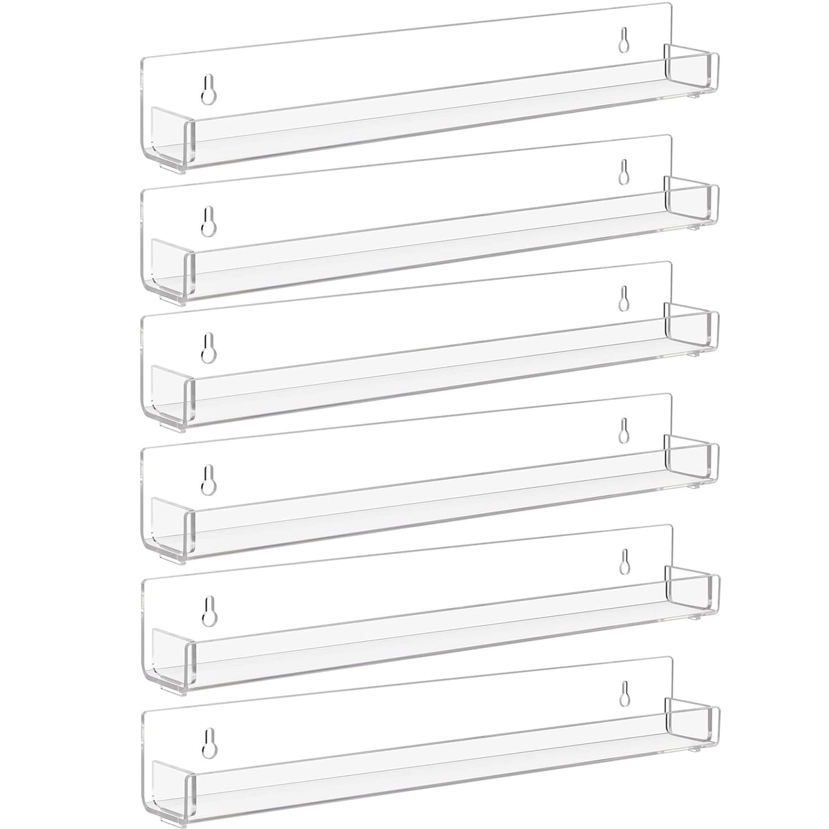 Baosia 6-pack nail polish rack front view displaying organized bottles