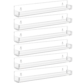 Baosia 6-pack nail polish rack front view displaying organized bottles
