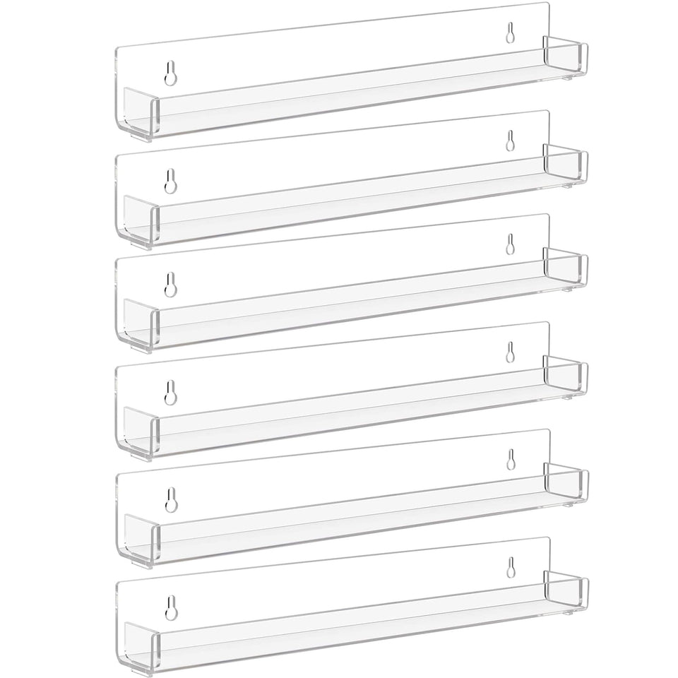 Baosia 6-pack nail polish rack front view displaying organized bottles