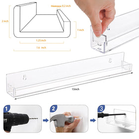 Baosia nail polish rack side view showing slim, space-saving design