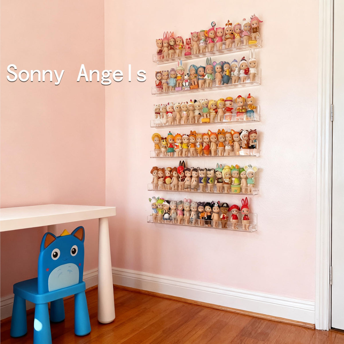 Baosia wall-mounted floating shelf clear illustrating almost invisible display