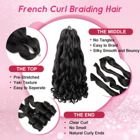 BAOTA French Curl texture detail highlights tangle-resistant fiber.