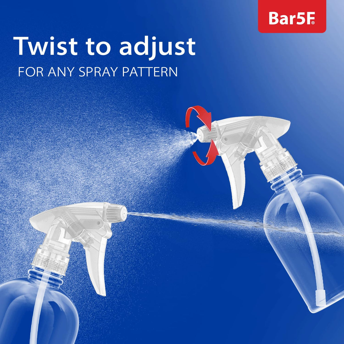Bar5F refillable spray bottle offers reusable convenience for DIY solutions and refills.