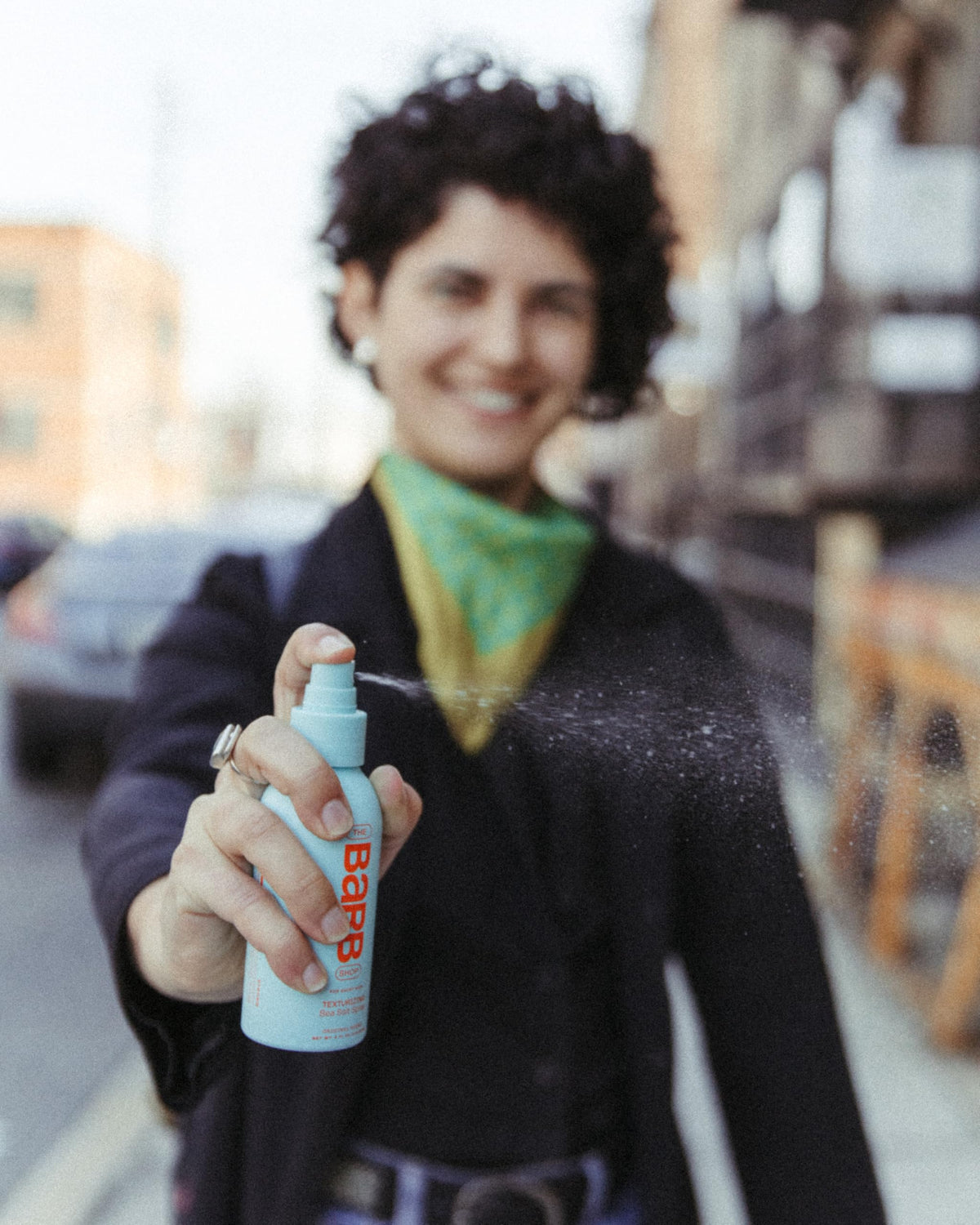 The Barb Shop Barb Sea Salt Spray damp-to-dry-application creates effortless beach texture.