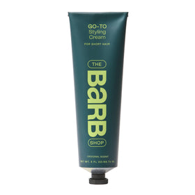 The Barb Shop Barb Styling Cream bottle view for lightweight finish and all hair types.