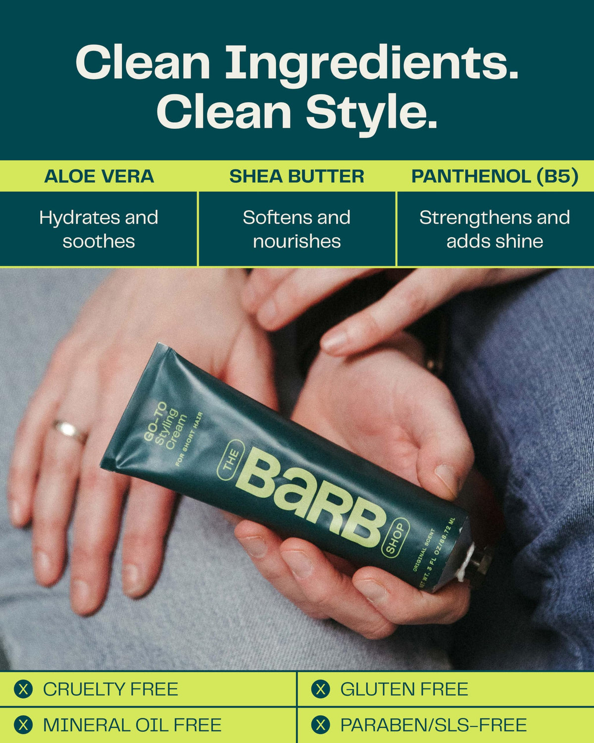 Barb Styling Cream short-hair effect demonstrating defined texture without stiffness.