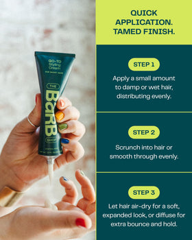 Barb Styling Cream soft-hold image showcasing touchable, residue-free results.