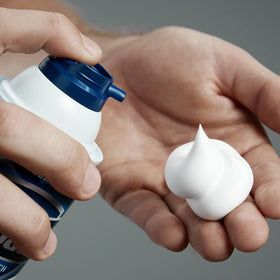 Barbasol Original shaving cream lather ready for a close, comfortable shave