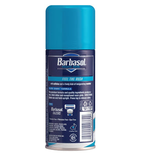Barbasol Pacific Rush rich-lather foam provides glide and cushion