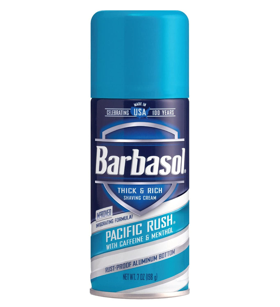 Barbasol Pacific Rush shave cream 7 oz pack 3 for a smooth, close shave