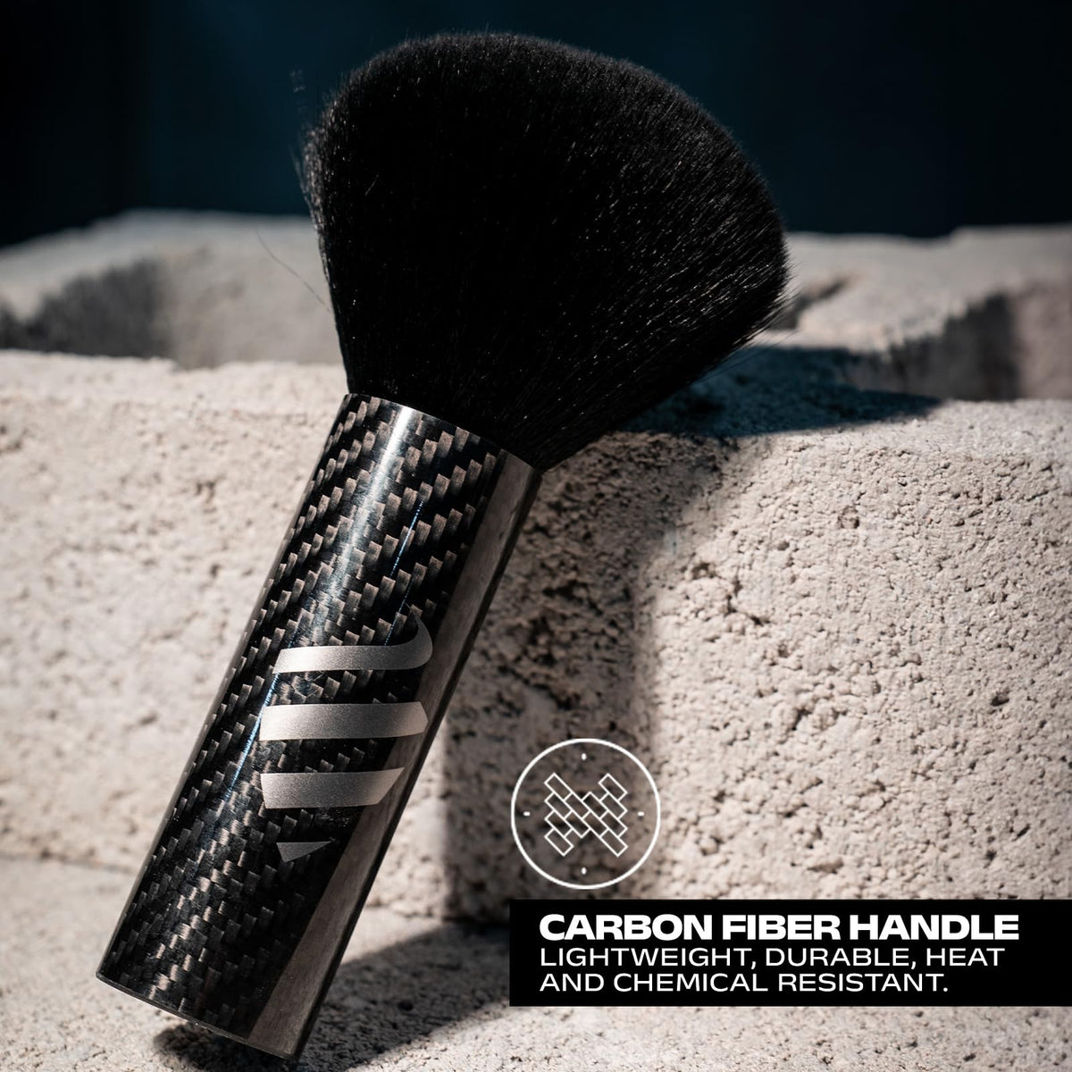 Barber Strong Barber Duster ultra-soft synthetic bristles gentle on skin during client services