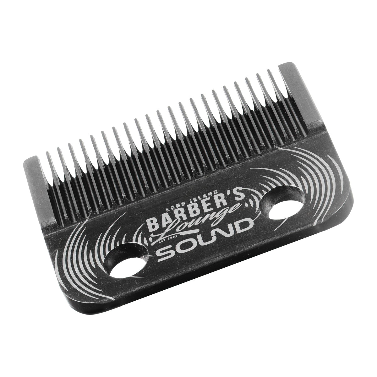 Barber's Lounge SOUND Blade side view highlights an ergonomic grip for steady fades.