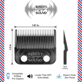 Barber's Lounge Stationary Fade Blade in action shows smooth, consistent fades.