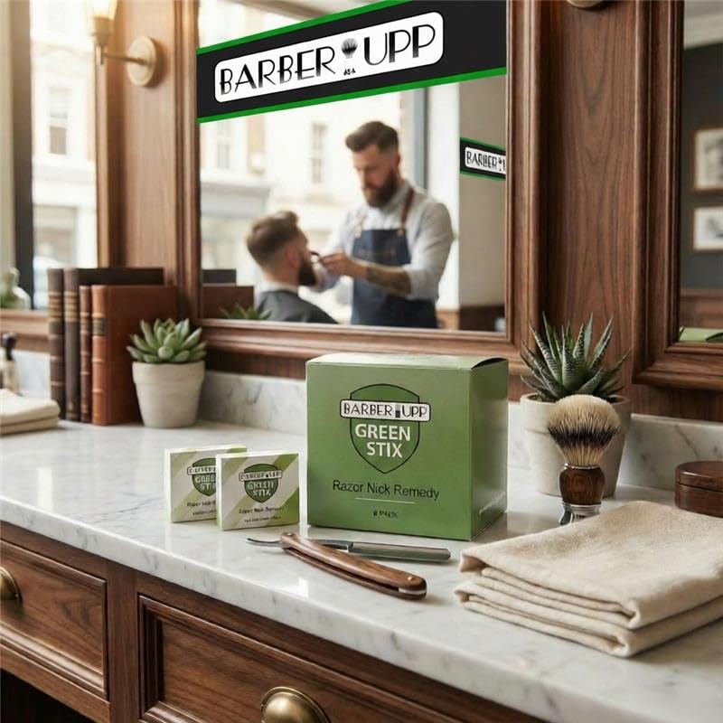 BARBERUPP styptic sticks suitable for men and women during facial, leg, or nail grooming.
