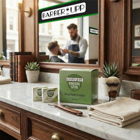 BARBERUPP styptic sticks suitable for men and women during facial, leg, or nail grooming.