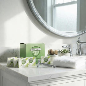 BARBERUPP styptic sticks with a gentle formula for sensitive skin and clean application.