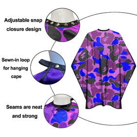 Barbohoo barber cape with anti-static waterproof layer keeps styling tidy.