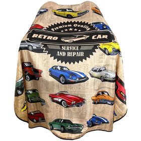 Barbohoo barber cape with waterproof fabric keeps clothes dry during cuts.