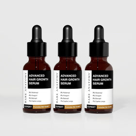 Bare Anatomy Advanced Hair Growth Serum bottle, lightweight formula for daily use.
