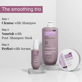 Bare Anatomy Ultra Smoothing Shampoo after-use hair reveals softer texture and reduced frizz