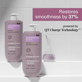 Bare Anatomy Ultra Smoothing Shampoo pump highlights easy dispensing for smooth styling