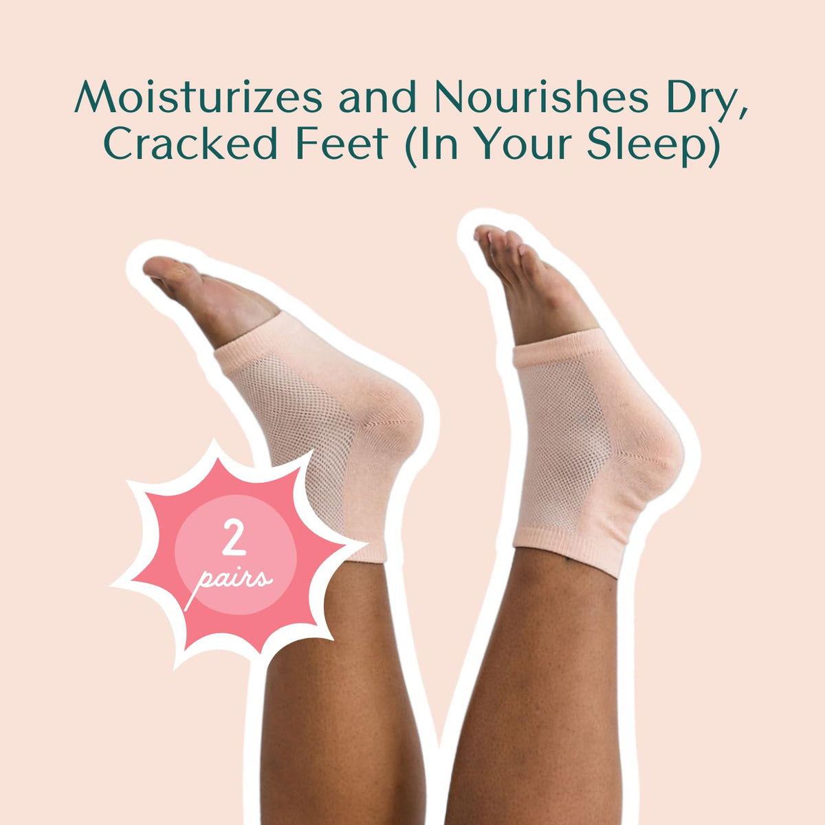 Bare August Moisturizing Socks in a breathable cotton blend for comfortable wear.