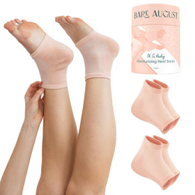 Bare August Moisturizing Socks with gel lining designed for overnight hydration.