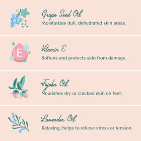 Bare August spa setup featuring glass foot file beside moisturizing socks.