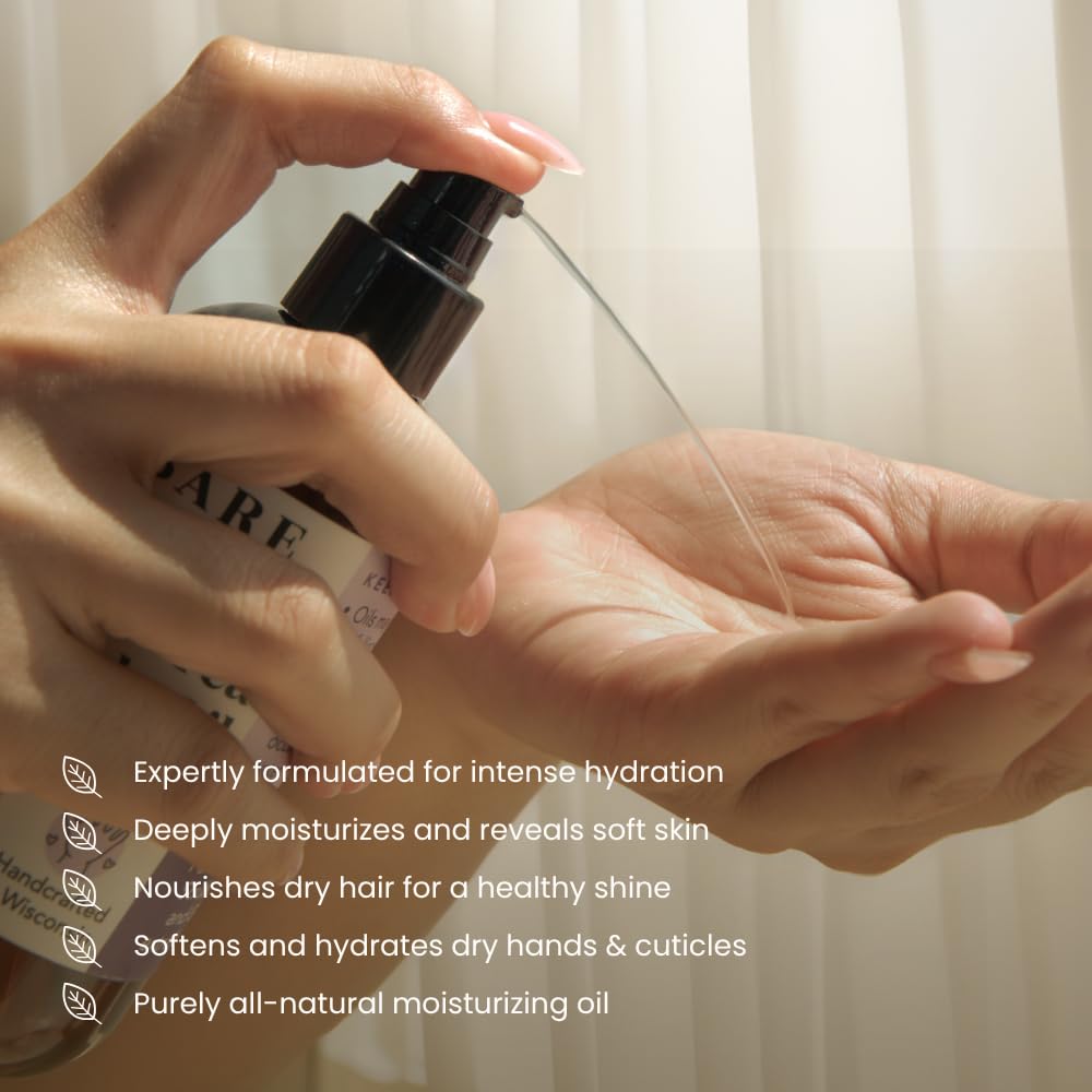 Hand applying a small amount to damp skin for moisturization.