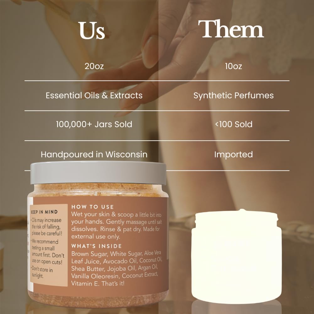 Bare Botanics spoon-in-scrub setup suggests convenient self-care ritual