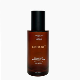 Bare It All Golden Hour Bronzing Cream bottle with sun-kissed glow